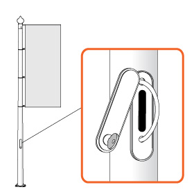 Banner lift slēdzenes karoga pacelšanas sistēma